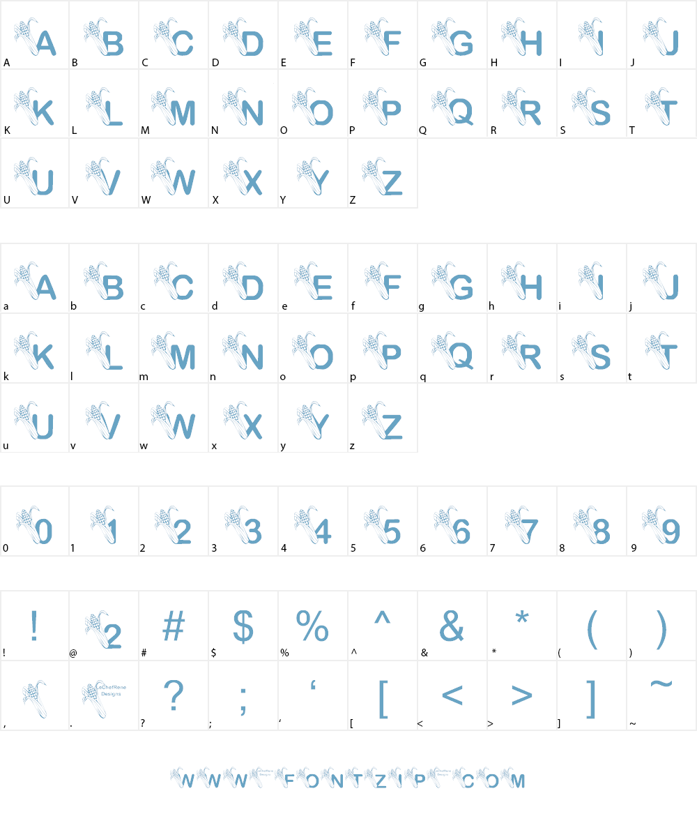 LCR Autumn Harvest Font Character